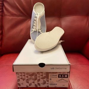 NEW, “Never Worn” Liz Claiborne slide-in Sneakers